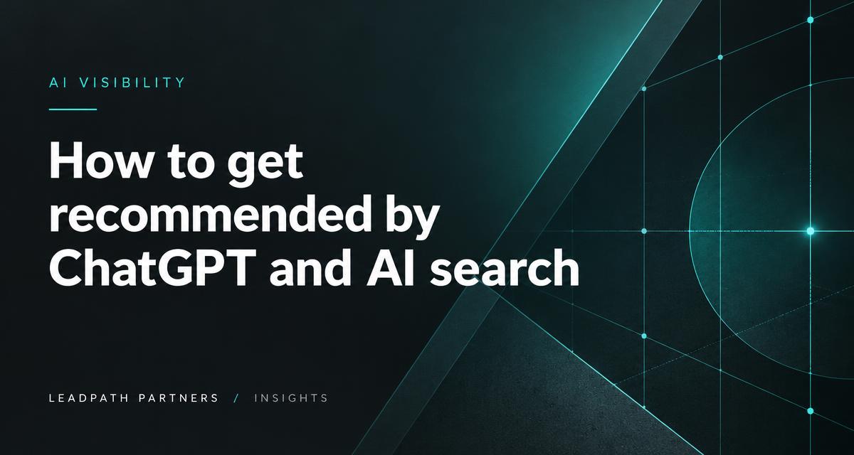 How to get your consultancy recommended by ChatGPT and AI search