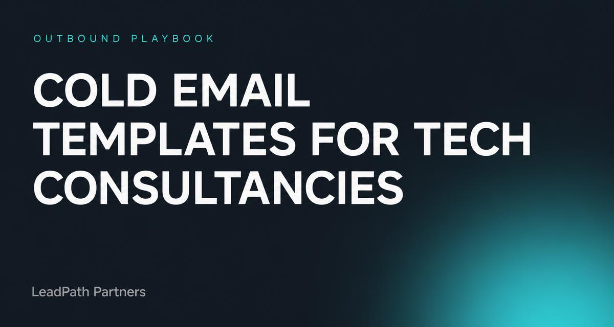 Cold email templates that book consulting meetings