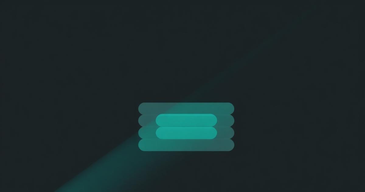 A single warm teal beam of light cutting across layered rounded panels on a deep slate background, representing a focused Workday services partner outbound programme
